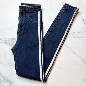 Zara Trafaluc Denim Collection Striped Jeans